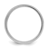 Sterling Silver Milgrain, Domed wedding band ring alternate angle