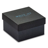 Sterling Silver Drop Earrings with Diamond Accents, Geometric Open Square Design