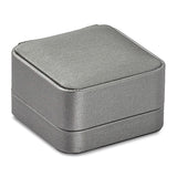 Sterling Silver Drop Earrings with Diamond Accents, Geometric Open Square Design