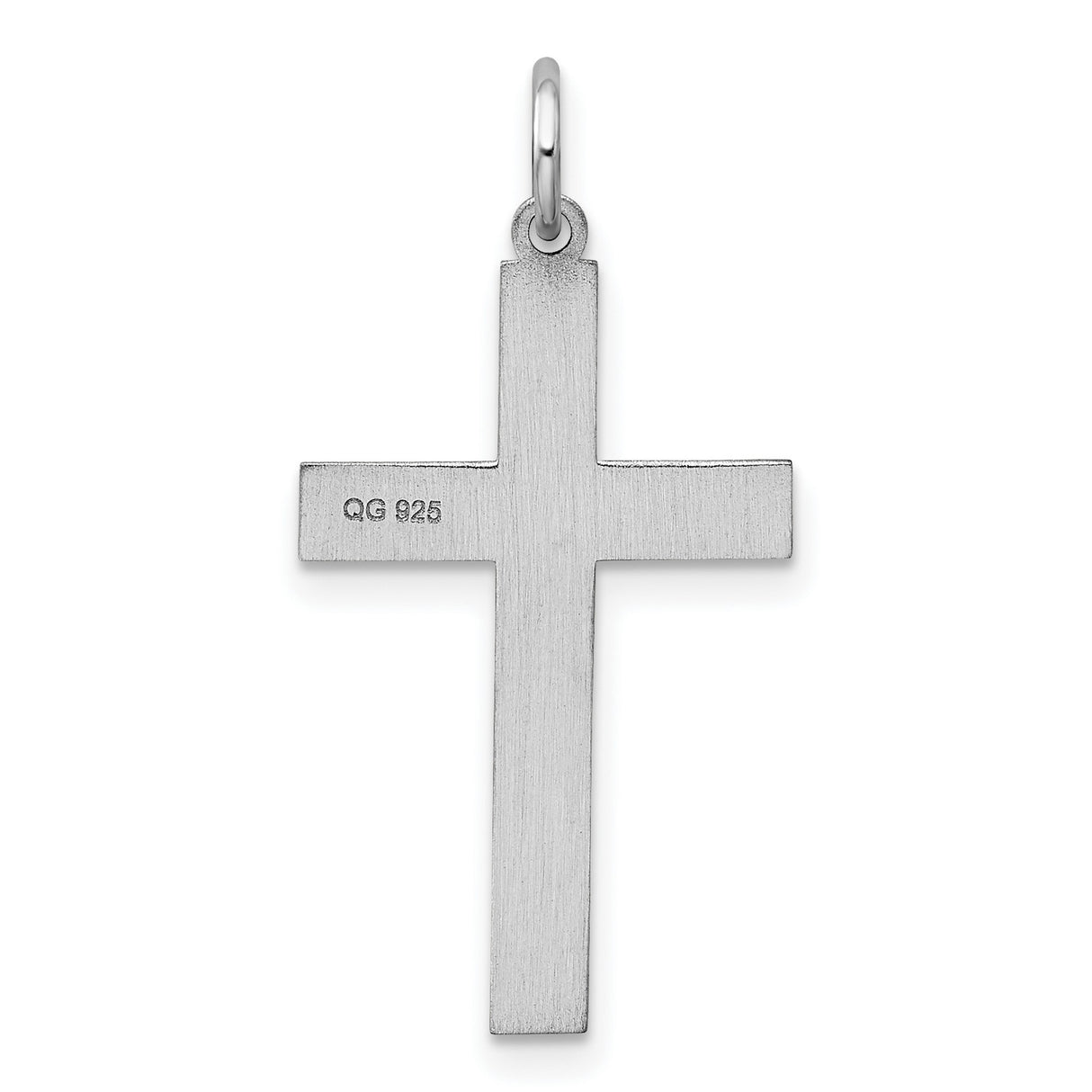 Laser Designed Cross Charm Pendant in Real 925 Sterling Silver