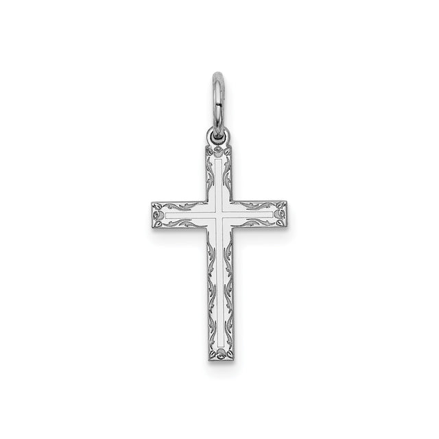 Sterling Silver Cross Pendant with Intricate Vintage Latin Cross Design for Men and Women