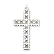 Laser Designed Cross Charm Pendant in Real 925 Sterling Silver