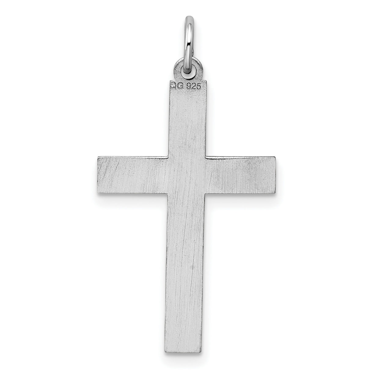 Laser Designed Cross Charm Pendant in Real 925 Sterling Silver