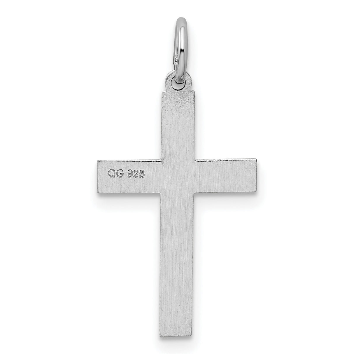 Laser Designed Cross Charm Pendant in Real 925 Sterling Silver