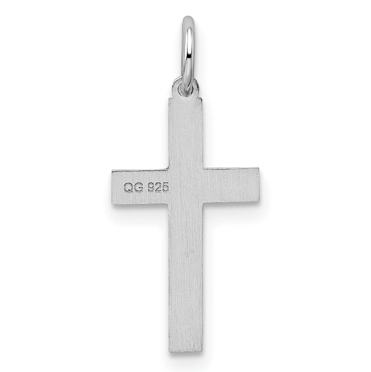 Laser Designed Cross Charm Pendant in Real 925 Sterling Silver