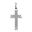 Laser Designed Cross Charm Pendant in Real 925 Sterling Silver