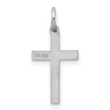 Laser Designed Cross Charm Pendant in Real 925 Sterling Silver