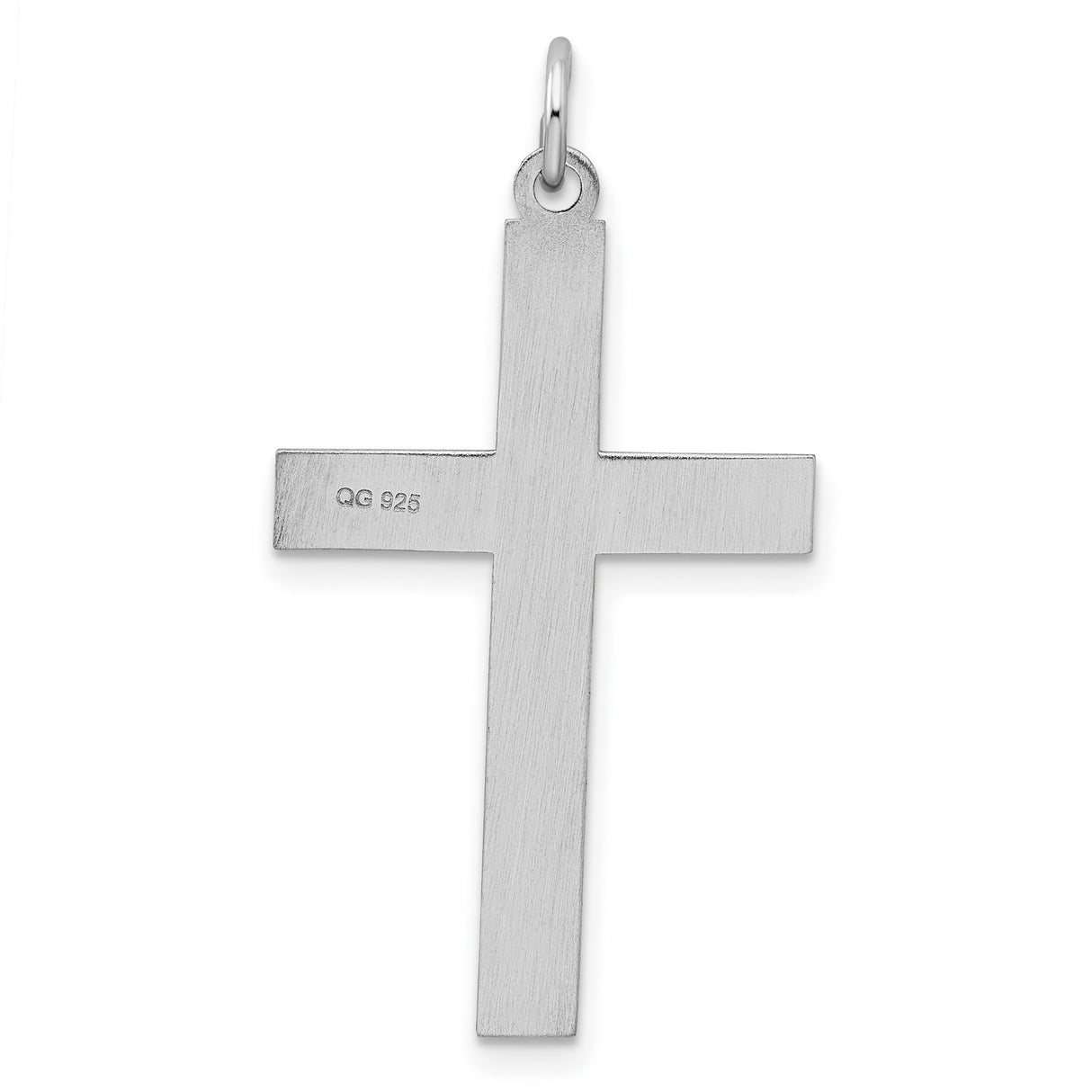 Laser Designed Cross Charm Pendant in Real 925 Sterling Silver