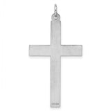 Laser Designed Cross Charm Pendant in Real 925 Sterling Silver