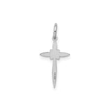 Sterling Silver Cross Pendant with Floral Motif and Geometric Design for Men and Women
