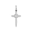 Sterling Silver Cross Pendant with Floral Motif and Geometric Design for Men and Women