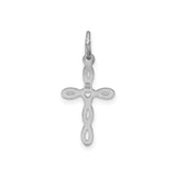 Sterling Silver Cross Pendant with Minimalist Modern Design, Unisex Religious Jewelry