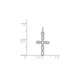 Sterling Silver Cross Pendant with Minimalist Modern Design, Unisex Religious Jewelry