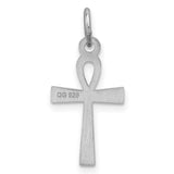 Ankh Cross With Embellishments Charm Pendant in Real 925 Sterling Silver