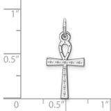 Ankh Cross With Embellishments Charm Pendant in Real 925 Sterling Silver