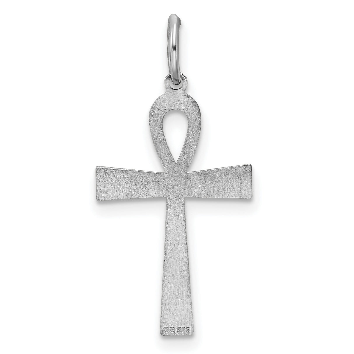 Ankh Cross With Embellishments Charm Pendant in Real 925 Sterling Silver