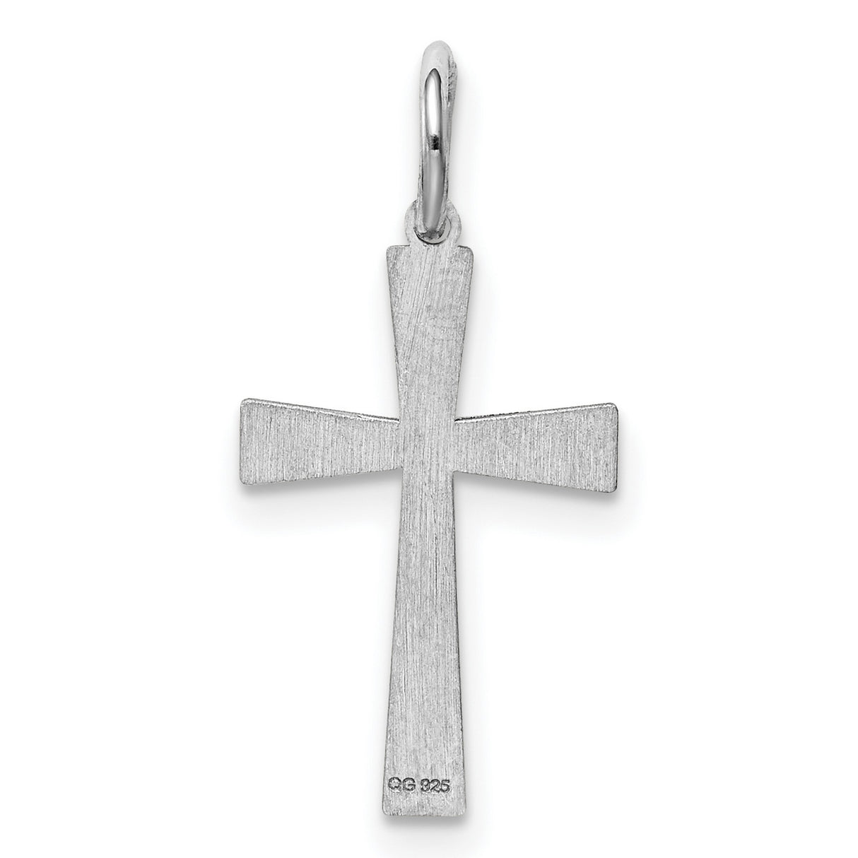 Laser Designed Cross Charm Pendant in Real 925 Sterling Silver