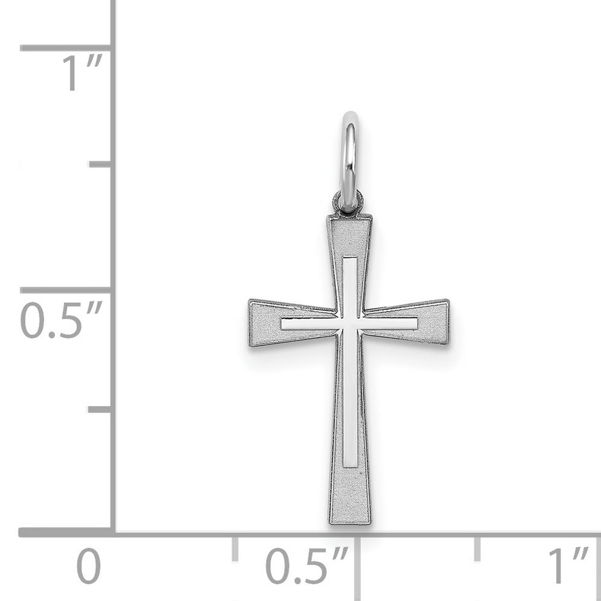 Laser Designed Cross Charm Pendant in Real 925 Sterling Silver