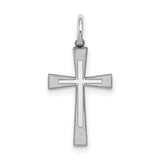 Laser Designed Cross Charm Pendant in Real 925 Sterling Silver