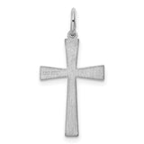 Laser Designed Cross Charm Pendant in Real 925 Sterling Silver