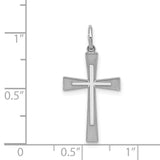 Laser Designed Cross Charm Pendant in Real 925 Sterling Silver