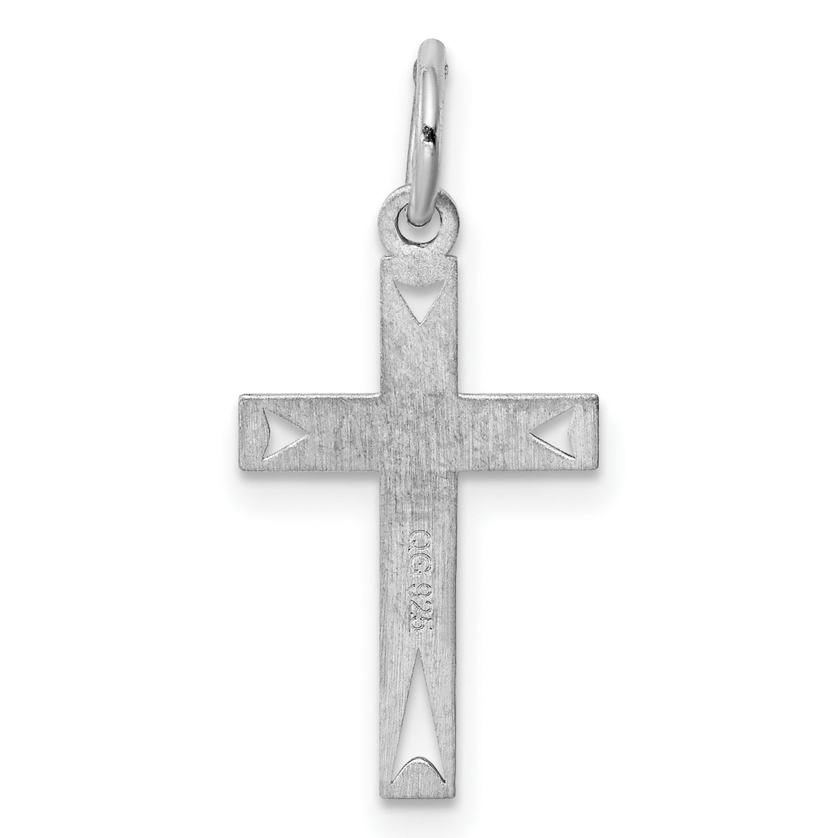 Latin Cross With Intersecting Ichthys Charm Pendant in Real 925 Sterling Silver