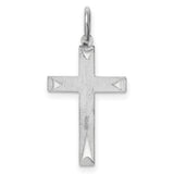 Latin Cross With Intersecting Ichthys Charm Pendant in Real 925 Sterling Silver