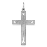 Latin Cross With Intersecting Ichthys Charm Pendant in Real 925 Sterling Silver