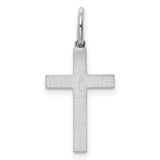 Laser Designed Cross Charm Pendant in Real 925 Sterling Silver