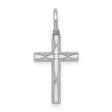 Laser Designed Cross Charm Pendant in Real 925 Sterling Silver