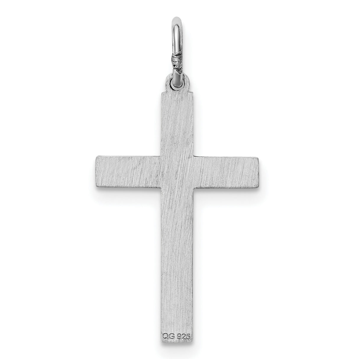 Laser Designed Cross Charm Pendant in Real 925 Sterling Silver