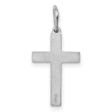 Laser Designed Cross Charm Pendant in Real 925 Sterling Silver