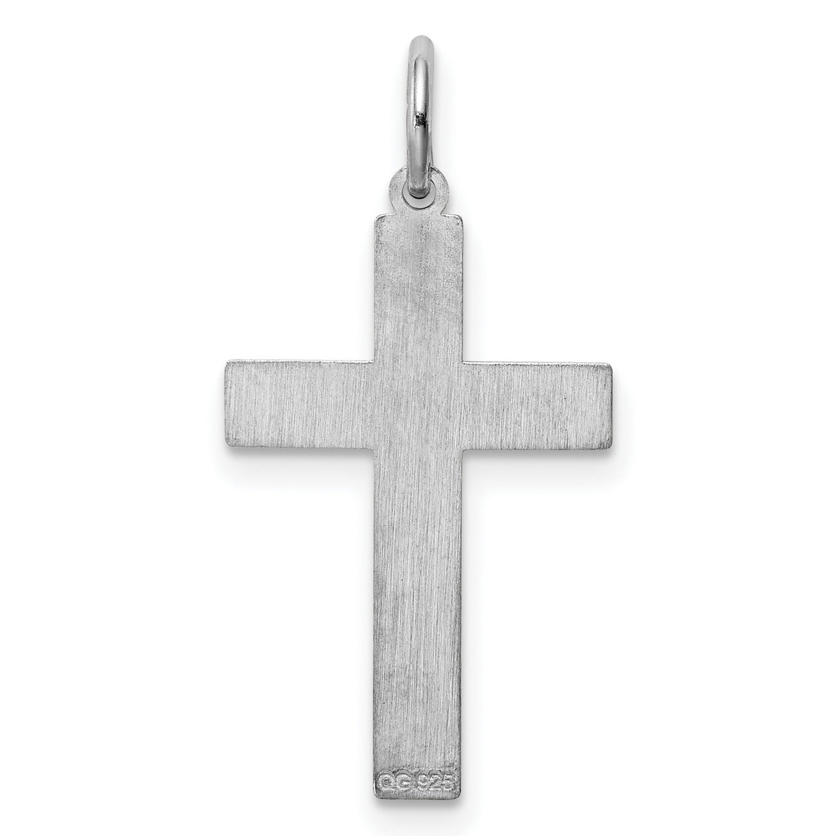 Laser Designed Cross Charm Pendant in Real 925 Sterling Silver