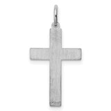 Laser Designed Cross Charm Pendant in Real 925 Sterling Silver