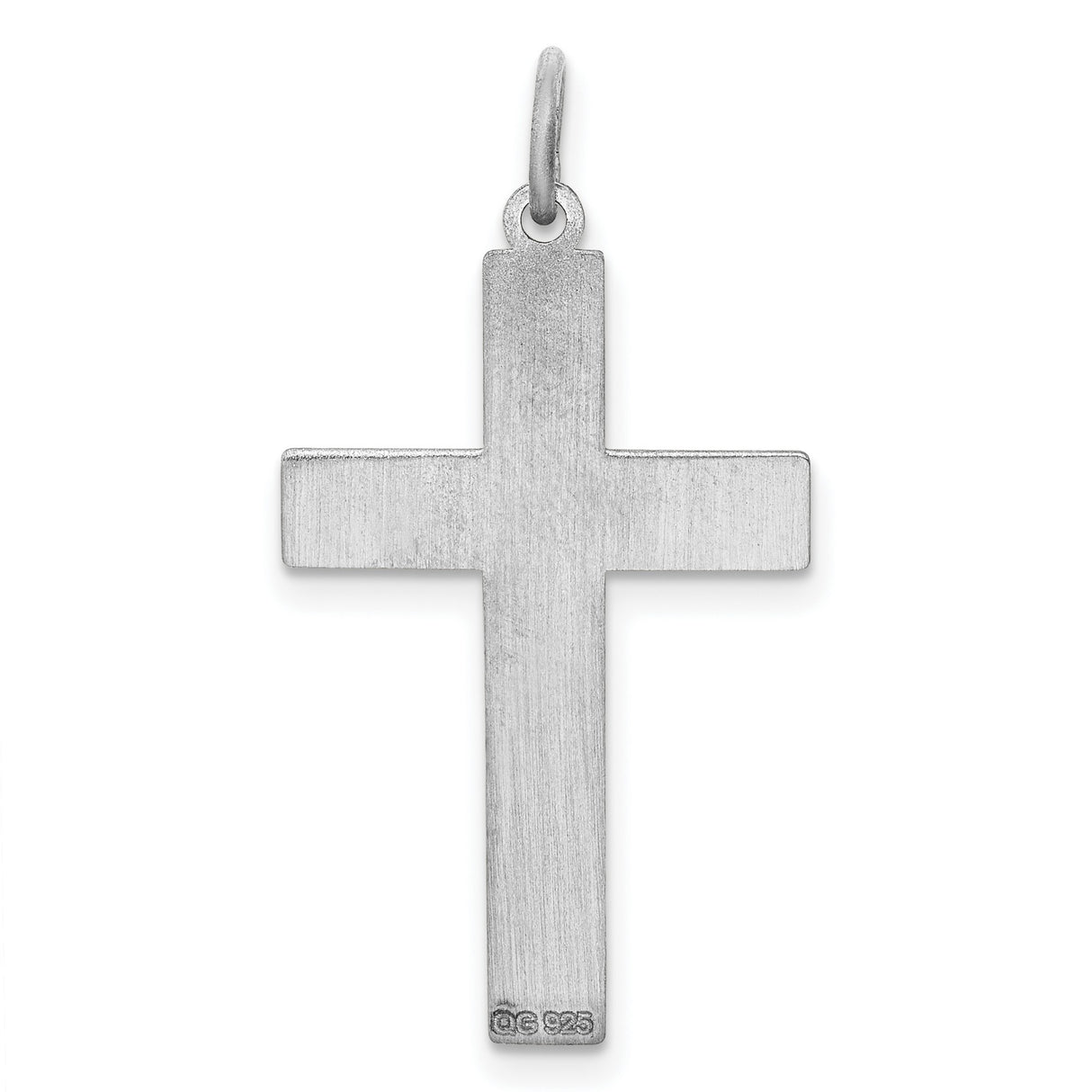 Laser Designed Cross Charm Pendant in Real 925 Sterling Silver