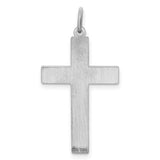 Laser Designed Cross Charm Pendant in Real 925 Sterling Silver