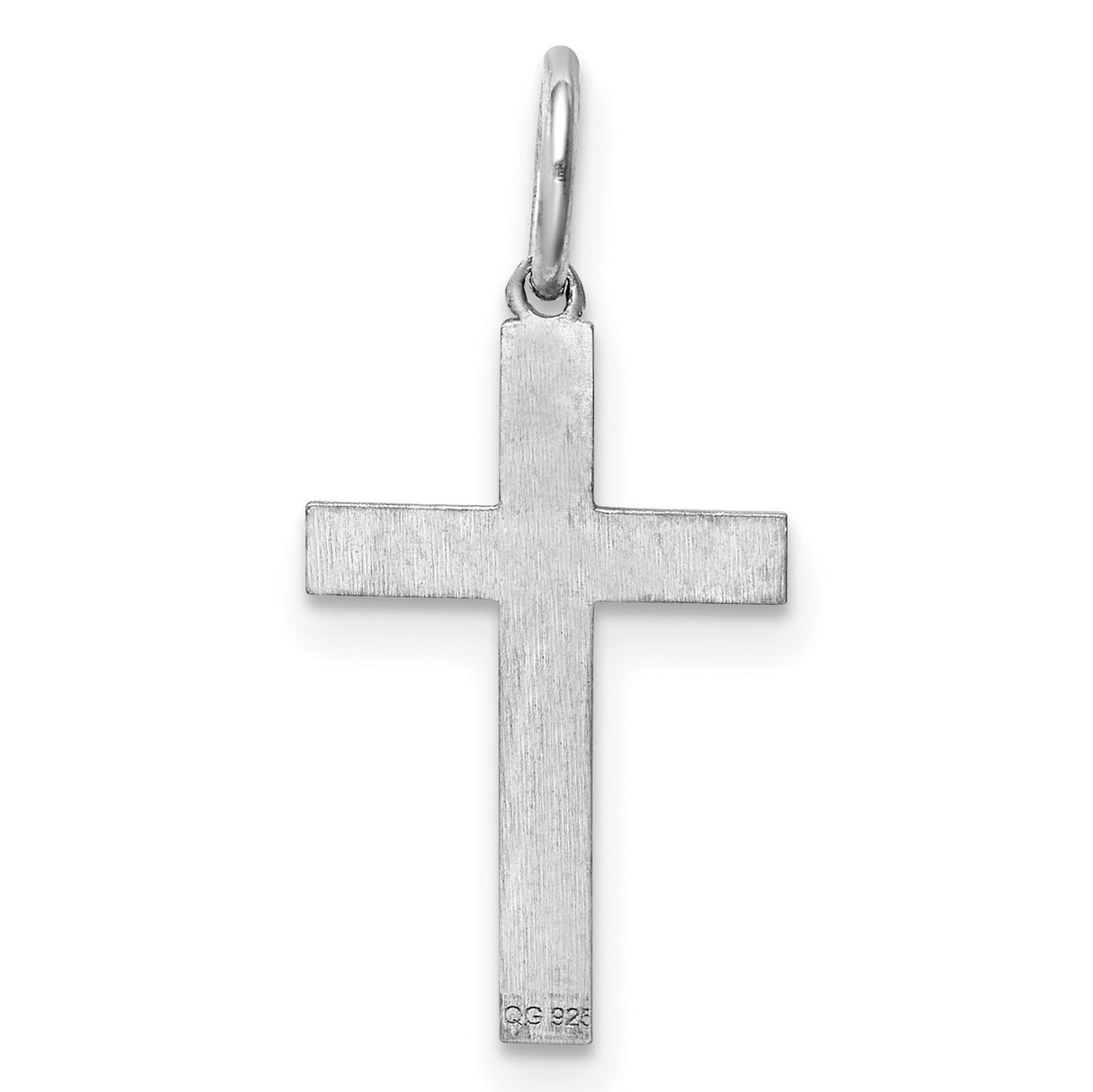 Laser Designed Cross Charm Pendant in Real 925 Sterling Silver