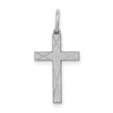 Laser Designed Cross Charm Pendant in Real 925 Sterling Silver