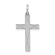 Laser Designed Cross Charm Pendant in Real 925 Sterling Silver