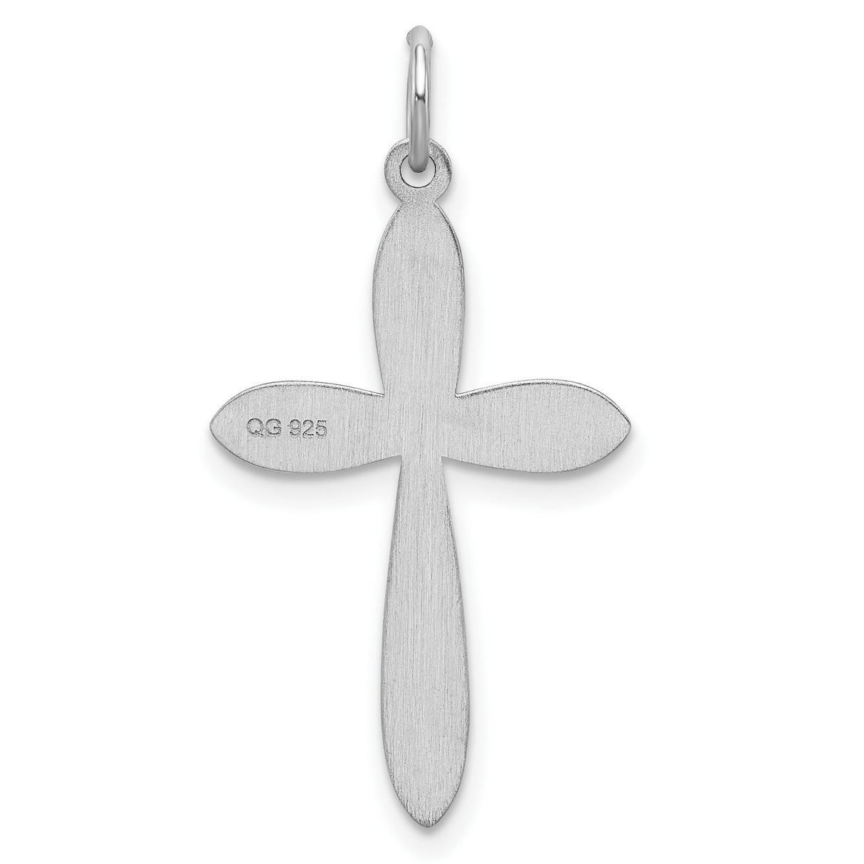 Laser Designed Cross Charm Pendant in Real 925 Sterling Silver