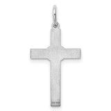 Laser Designed Cross Charm Pendant in Real 925 Sterling Silver