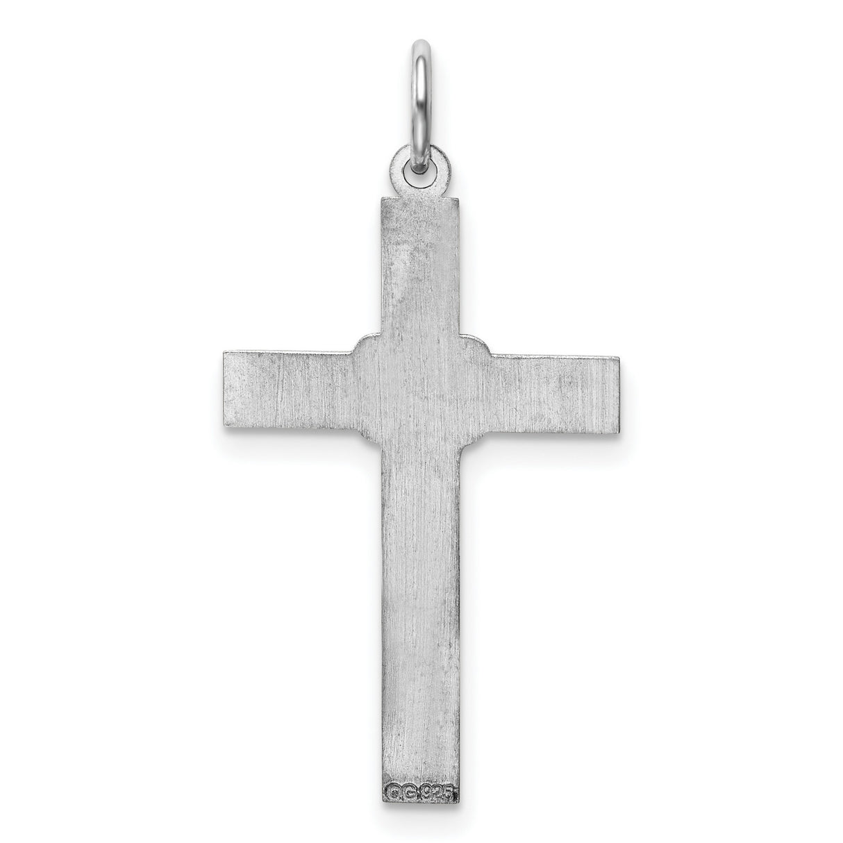 Laser Designed Cross Charm Pendant in Real 925 Sterling Silver