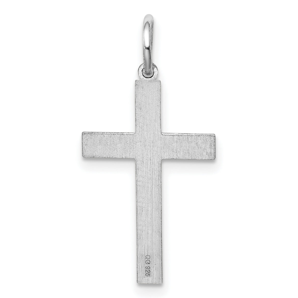 Laser Designed Cross Charm Pendant in Real 925 Sterling Silver