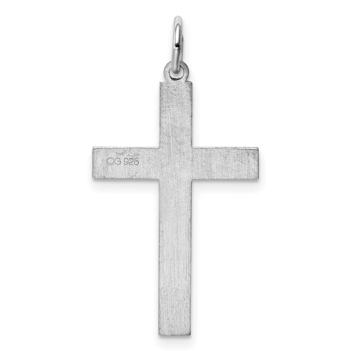 Laser Designed Cross Charm Pendant in Real 925 Sterling Silver