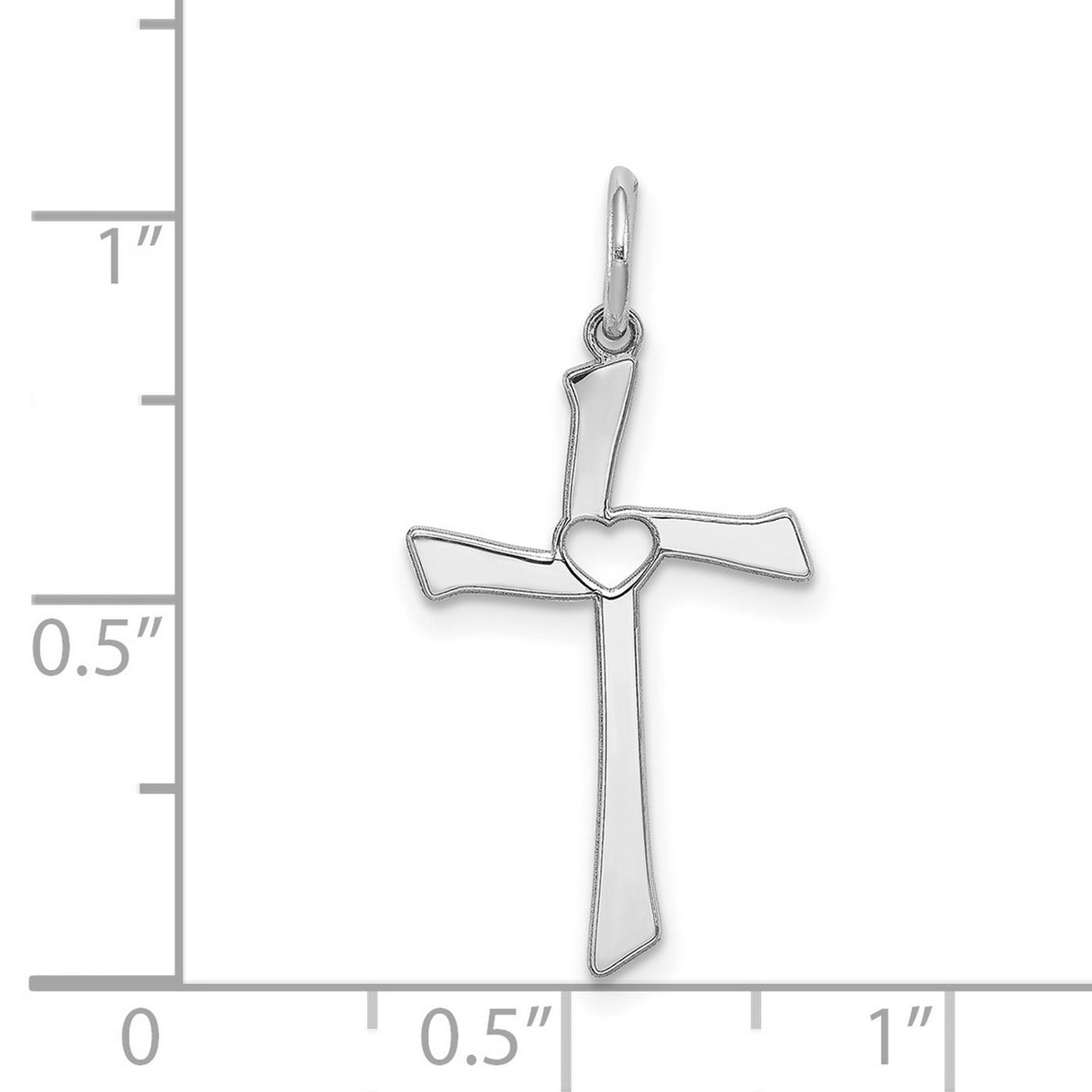 Laser Designed Cross Charm Pendant in Real 925 Sterling Silver