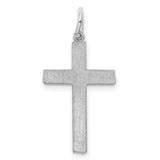 Laser Designed Cross Charm Pendant in Real 925 Sterling Silver