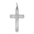 Laser Designed Cross Charm Pendant in Real 925 Sterling Silver