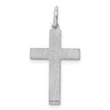 Laser Designed Cross Charm Pendant in Real 925 Sterling Silver