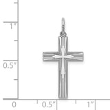 Laser Designed Cross Charm Pendant in Real 925 Sterling Silver