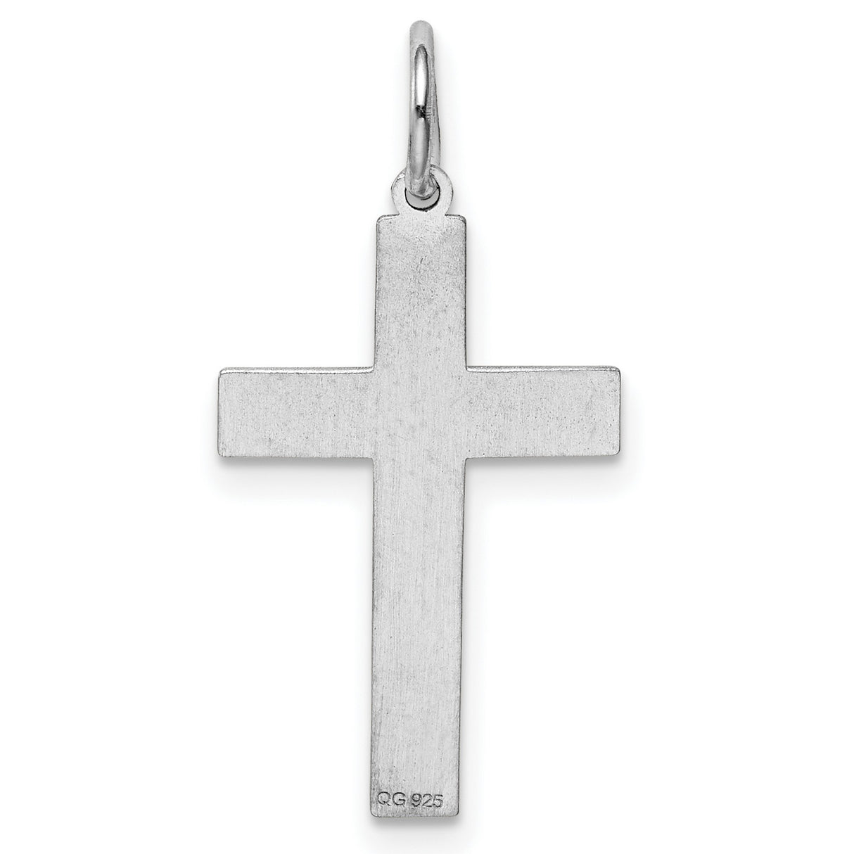 Laser Designed Cross Charm Pendant in Real 925 Sterling Silver